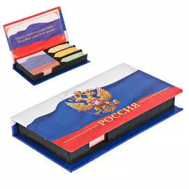 Блок для записей, 100 листов + стикеры с липким краем, 3 блока