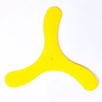 Бумеранг трехлопастной, 23 х 23 см, пластик, желтый