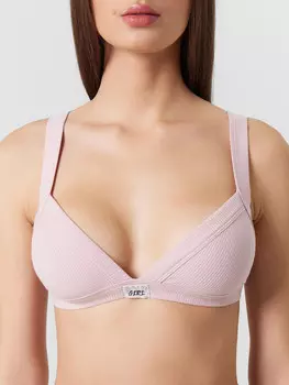 Бюстье розовое в рубчик