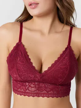 Бюстье женское бордово-красное