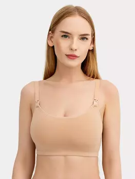 Бюстье женское для кормящих мам бежевое