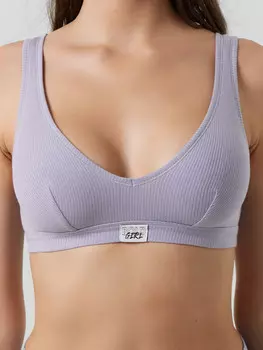 Бюстье женское серое в рубчик