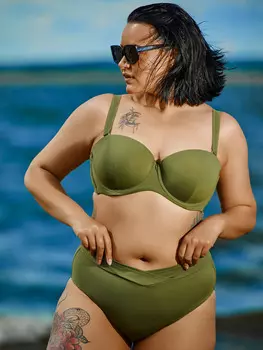 Бюстгальтер купальный женский зеленый