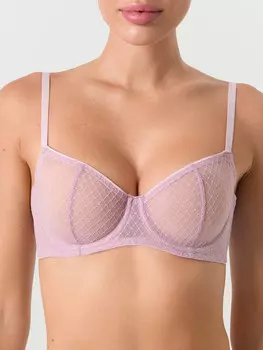 Бюстгальтер женский балконет фиолетовый с кружевом