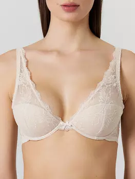 Бюстгальтер женский кружевной кремовый