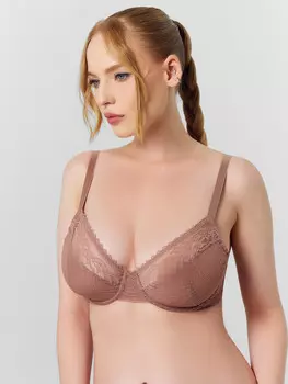 Бюстгальтер женский макси в розово-бежевом цвете