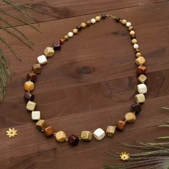 Бусы ручная работа, деревянные