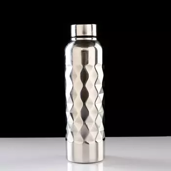 Бутылка для воды, 1 л, 247 см, хром