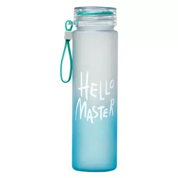 Бутылка для воды, 500 мл hello master, 22 х 6 см, голубая