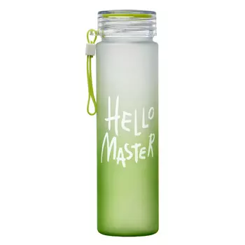 Бутылка для воды, 500 мл hello master, 22 х 6 см, зеленая