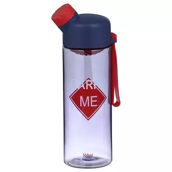 Бутылка для воды, 550 мл, 22.56.7 см, сито, фиолетовая