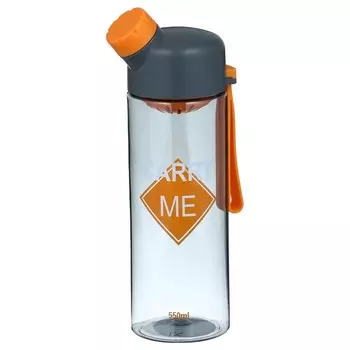 Бутылка для воды, 550 мл, 22.56.7 см, сито, серая