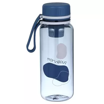 Бутылка для воды, 600 мл, 207 см, с ситом, белая