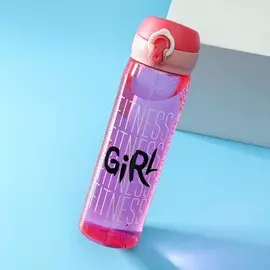 Бутылка для воды fitness girl, 500 мл, пластик