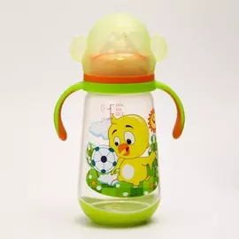 Бутылочка для кормления, 360 мл., широкое горло, цвет зеленый