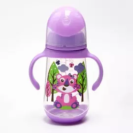 Бутылочка для кормления, 360 мл., широкое горло, цвет фиолетовый