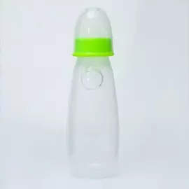 Бутылочка для кормления с ложкой, 240 мл, цвет зеленый
