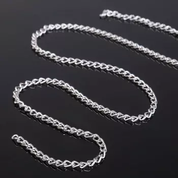 Цепочка без карабина, l=45 см, 4.630.8 мм, (набор 5 шт), см-1319, цвет серебро