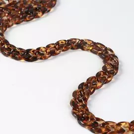 Цепочка для сумки, пластиковая, 1723 мм, 120 см, цвет черепаховый