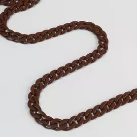 Цепочка для сумки, пластиковая, 2317 мм, 120 см, темно-коричневая