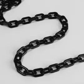 Цепочка для сумки, пластиковая, 31 19 мм, 120 см, цвет черный