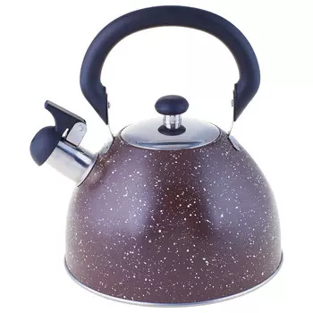 Чайник 2,5л со свистком коричневый