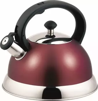 Чайник 2,5л со свистком красный