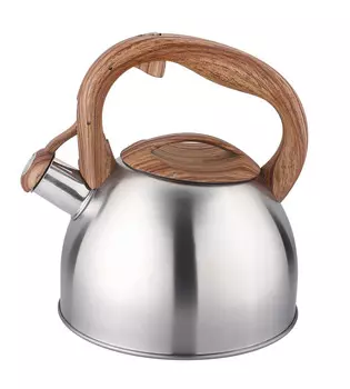 Чайник 2,5л со свистком ручка под дерево