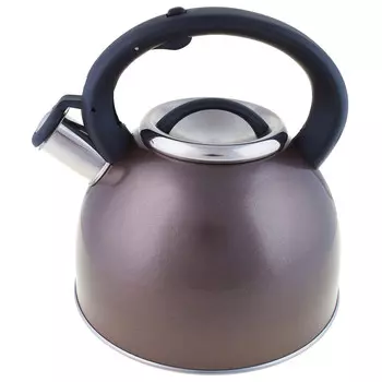 Чайник 3,0л со свистком коричневый