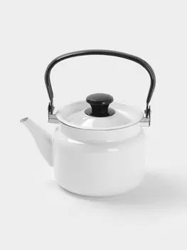 Чайник эмалированный, 2 л, с фильром, белый