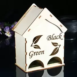 Чайный домик green&black, заготовка для творчества