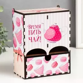 Чайный домик двойной с ящиком