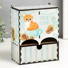 Чайный домик двойной с ящиком