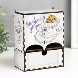 Чайный домик двойной с ящиком