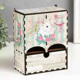 Чайный домик двойной с ящиком