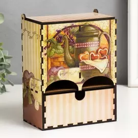 Чайный домик двойной с ящиком