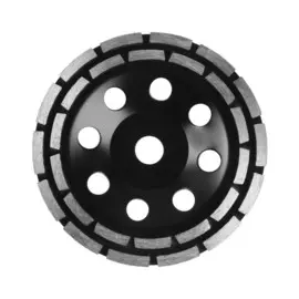 Чашка алмазная зачистная тундра профи, повышенный ресурс, двухрядная, 180 мм