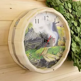 Часы банные бочонок