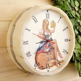 Часы банные бочонок