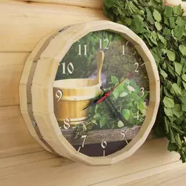 Часы банные бочонок
