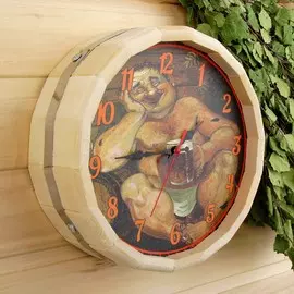 Часы банные бочонок