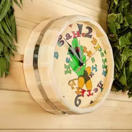 Часы банные бочонок
