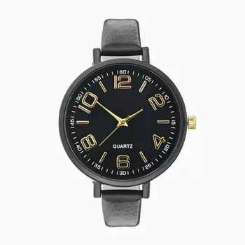 Часы наручные кварцевые женские, черные