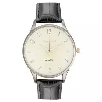 Часы наручные мужские, d-4.4 см, ремешок l-25 см, серебро