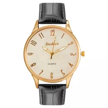 Часы наручные мужские, d-4.4 см, ремешок l-25 см, золото