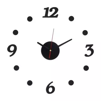 Часы настенные интерьерные, 3d, бесшумные, наклейка, большие, d-40 см