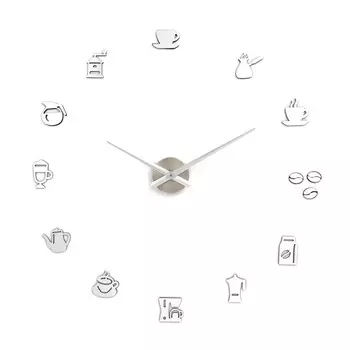 Часы настенные интерьерные большие для кухни, 3d