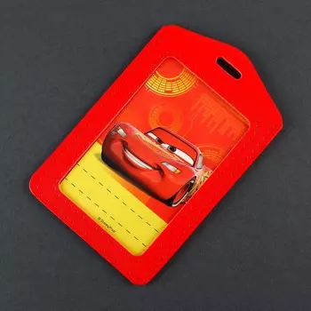 Чехол для бейджа, кожзам, тачки