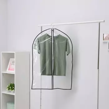 Чехол для одежды ladоm, плотный, 6090 см, цвет прозрачный