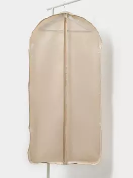 Чехол для одежды ladоm на молнии, 12060 см, бежевый, материал батист
